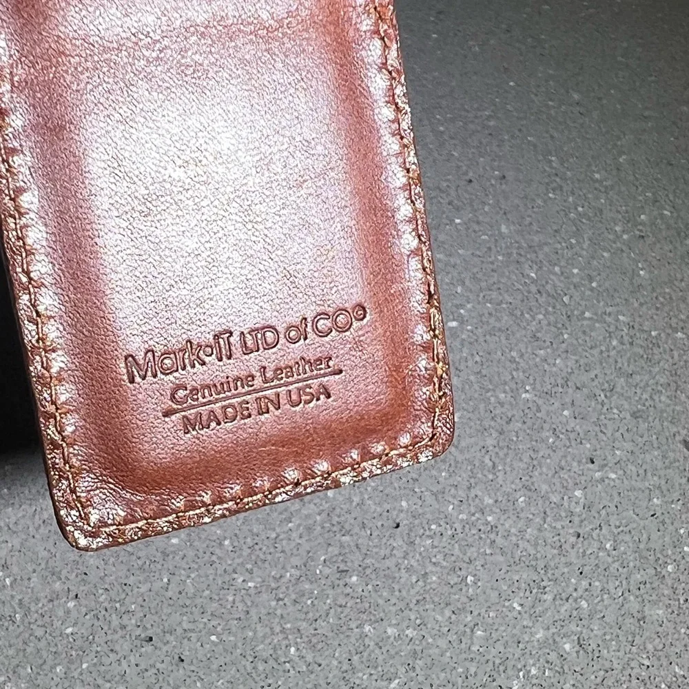 Genoa Lakes Leather Magnetic Money Clip Made In USA